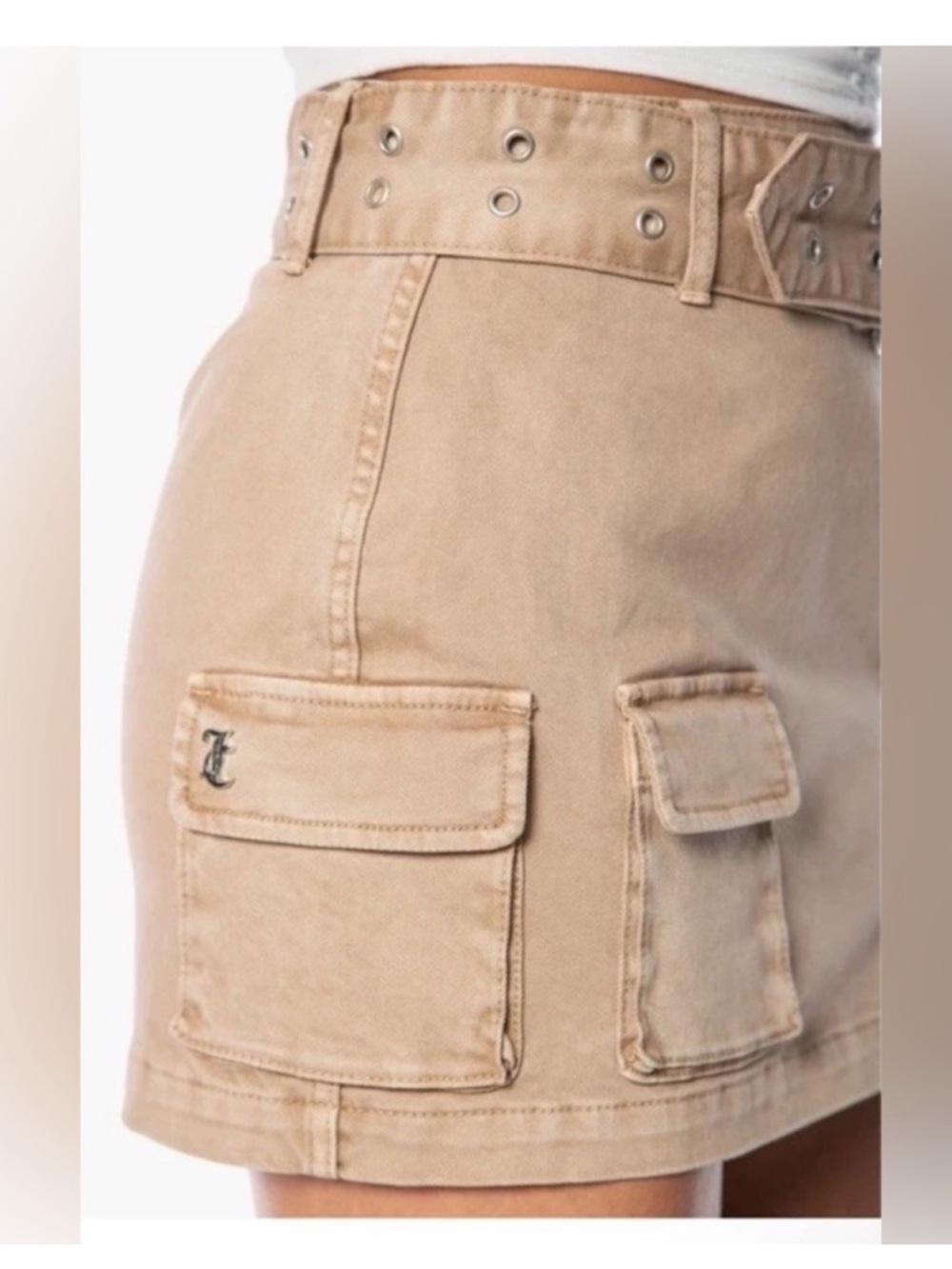 Juicy Couture Taupe Cargo Mini Skirt - Picture 9 of 15